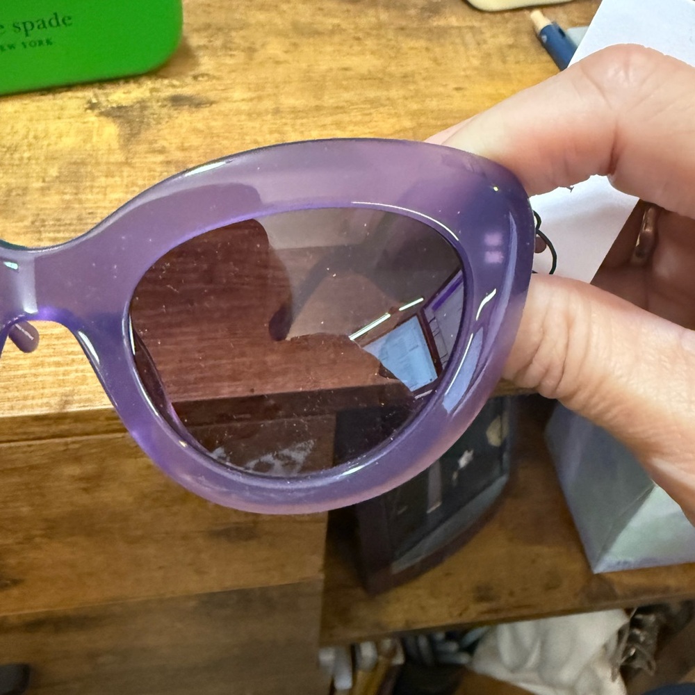 NWT - Kate Spade Lavender Cat Eye Ladies Sunglasses with Case - Picture 10 of 16